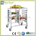St/Steel 201 or 304 commercial bread rack stainless steel cake trolley for cake mania